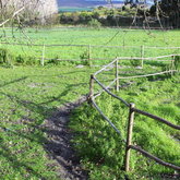 Paddock Lanes and fields - post and rail